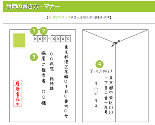 封筒の書きかた