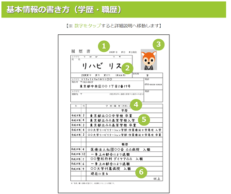 履歴書の書きかた